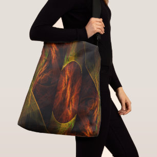 Mystique Oerwoud Abstract Kunstkruis Crossbody Tas