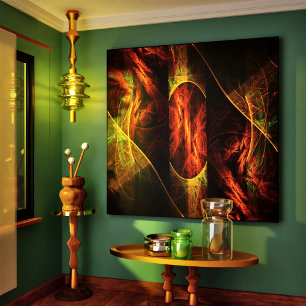 Mystique Oerwoud Abstract Kunstschildpad Afdrukken