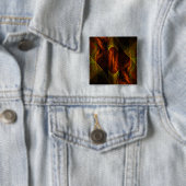 Mystique Oerwoud Abstracte Art Button (vierkant) (In situ)