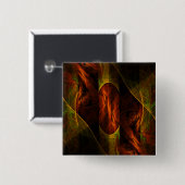 Mystique Oerwoud Abstracte Art Button (vierkant) (Voorkant /achterkant)