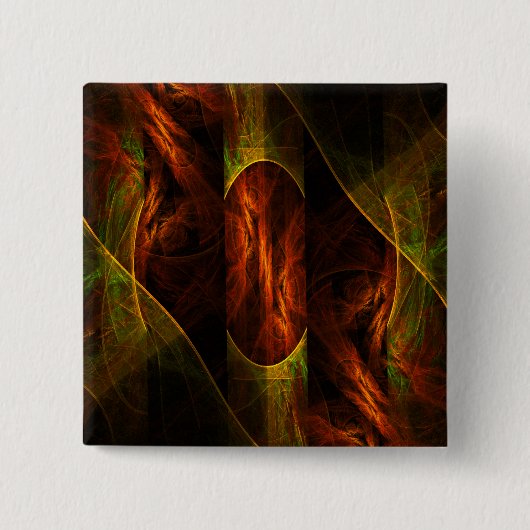 Mystique Oerwoud Abstracte Art Button (vierkant) (Voorkant)