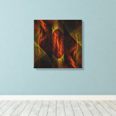 Mystique Oerwoud Abstracte Art Quad Canvas Afdrukk Afdruk (Insitu (Houten vloer))