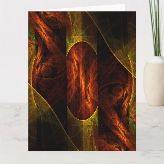 Mystique Oerwoud Abstracte Kunst Bedankkaart (Voorkant)