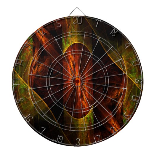 Mystique Oerwoud Abstracte Kunst Dartbord (Voorkant)