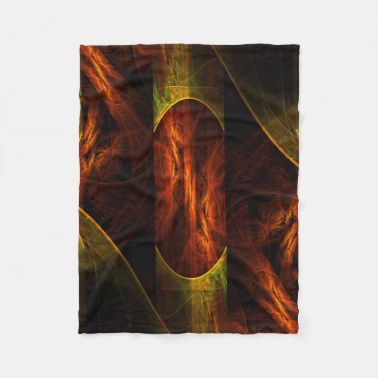 Mystique Oerwoud Abstracte Kunst Fleece Deken (Voorkant)