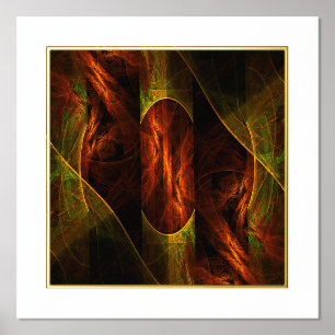 Mystique Oerwoud Abstracte Kunst Folie Afdrukken
