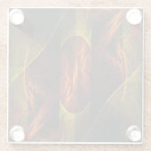 Mystique Oerwoud Abstracte Kunst Glazen Onderzetter (Achterkant)