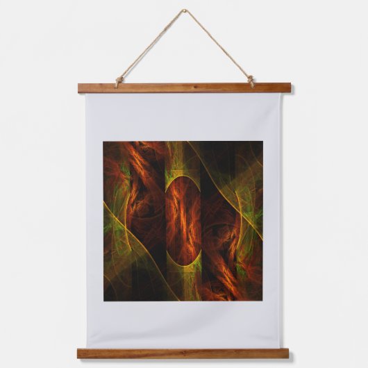 Mystique Oerwoud Abstracte Kunst Hangend Wandkleed (Voorkant)