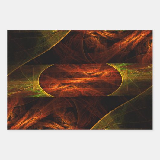 Mystique Oerwoud Abstracte Kunst Inpakpapier Vel (Voorkant 3)