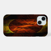 Mystique Oerwoud Abstracte Kunst iPhone 15 Case (Achterkant horizontaal)