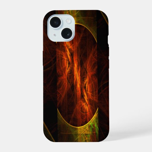 Mystique Oerwoud Abstracte Kunst iPhone 15 Case (Achterkant)