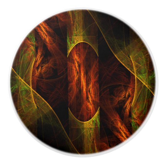 Mystique Oerwoud Abstracte Kunst Keramische Knop (Voorkant)