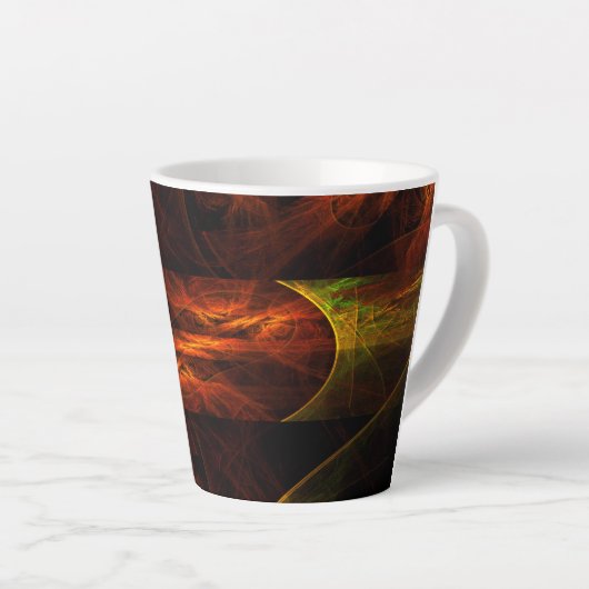 Mystique Oerwoud Abstracte Kunst Latte Mok (Rechterhoek)
