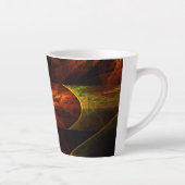 Mystique Oerwoud Abstracte Kunst Latte Mok (Rechts)
