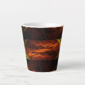 Mystique Oerwoud Abstracte Kunst Latte Mok (Voorkant)