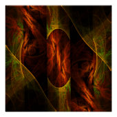 Mystique Oerwoud Abstracte Kunst Poster (Voorkant)