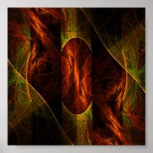 Mystique Oerwoud Abstracte Kunst Poster (Voorkant)