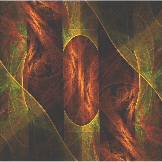 Mystique Oerwoud Abstracte Kunst Sticker (Voorkant)