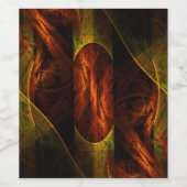 Mystique Oerwoud Abstracte Kunst Wijn Etiket (Enkel label)