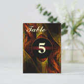 Mystique Oerwoud Table Number Briefkaart (Staand voorkant)
