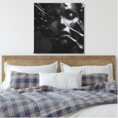 Mystique of Shadows: Een dans van licht en donker Canvas Afdruk (Insitu (Slaapkamer))