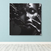 Mystique of Shadows: Een dans van licht en donker Canvas Afdruk (Insitu (Houten vloer))