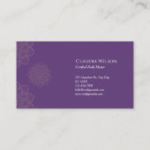 Mystique Paarse Yoga Reiki Spirituele-energieverwa Visitekaartje (Achterkant)