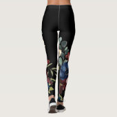 Mystique Rode en Blauwe Bloemen Leggings (Achterkant)