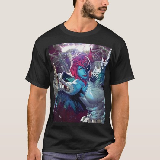 Mystique shirt – Shapeshifting Assassin Art (Voorkant)