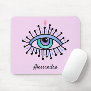 Mystisch All-Seing Eye Licht Roze Muismat