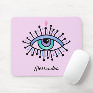 Mystisch All-Seing Eye Licht Roze Muismat