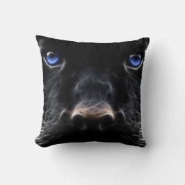 Mystisch blauw met geoogste kat kussen