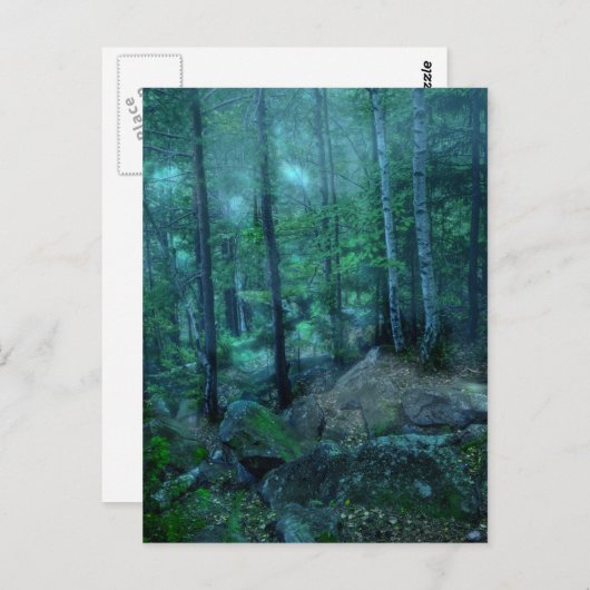 Mystisch bos briefkaart (Voorkant / Achterkant)