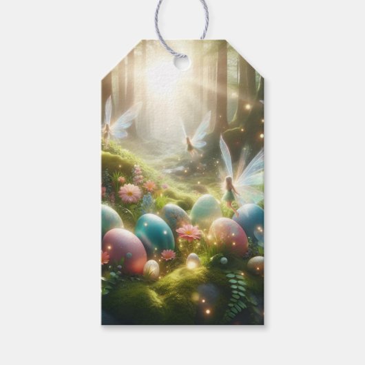 Mystisch bos fee magische lente-eieren cadeaulabel (Voorkant)
