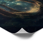 Mystisch bos gevuld met stootbomen poster (Hoek)