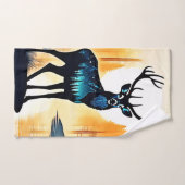Mystisch bos hert bad handdoek (Handdoek)