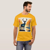 Mystisch bos hert t-shirt (Voorkant volledig)