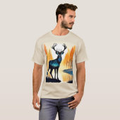 Mystisch bos hert t-shirt (Voorkant volledig)
