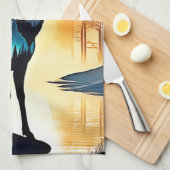 Mystisch bos hert theedoek (Quarter Fold)