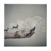 Mystisch bos tegeltje (Voorkant)