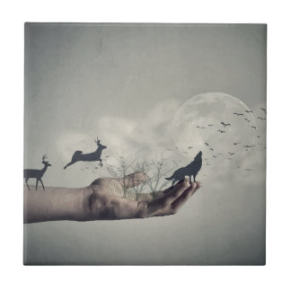 Mystisch bos tegeltje