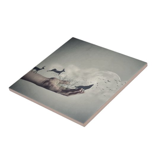 Mystisch bos tegeltje (Zijkant)