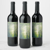 Mystisch bos wijn etiket (Flessen)