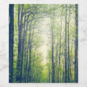 Mystisch bos wijn etiket (Enkel label)