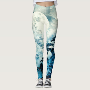 Mystisch maanverlicht berglandschap leggings