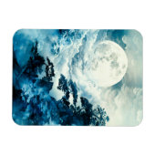 Mystisch maanverlicht berglandschap magneet (Horizontaal)