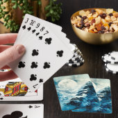Mystisch maanverlicht berglandschap pokerkaarten (Insitu)