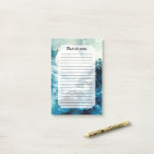 Mystisch maanverlicht berglandschap post-it® notes (Op bureau)