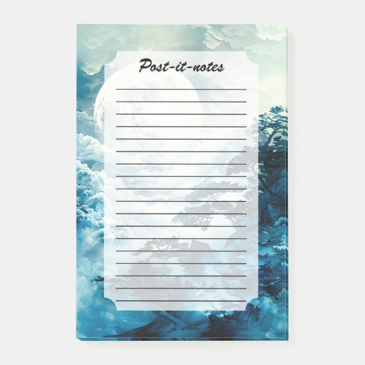 Mystisch maanverlicht berglandschap post-it® notes (Voorkant)