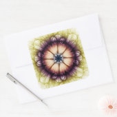 Mystisch, magisch, bloemtisch patroon vierkante sticker (Envelop)